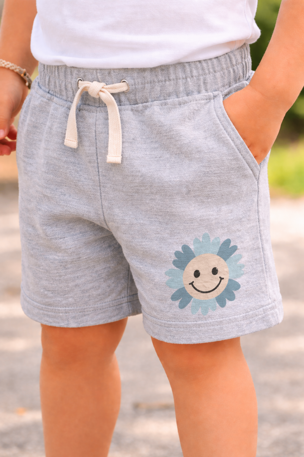 Bügelbild blaue Blume