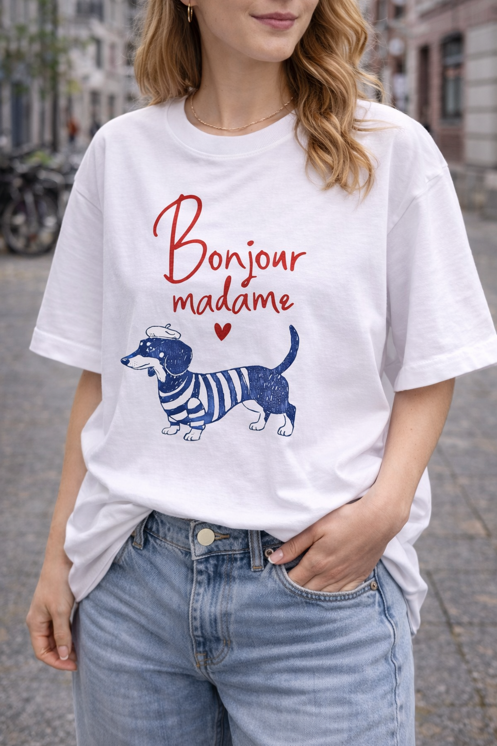 Bügelbild Bonjour madame