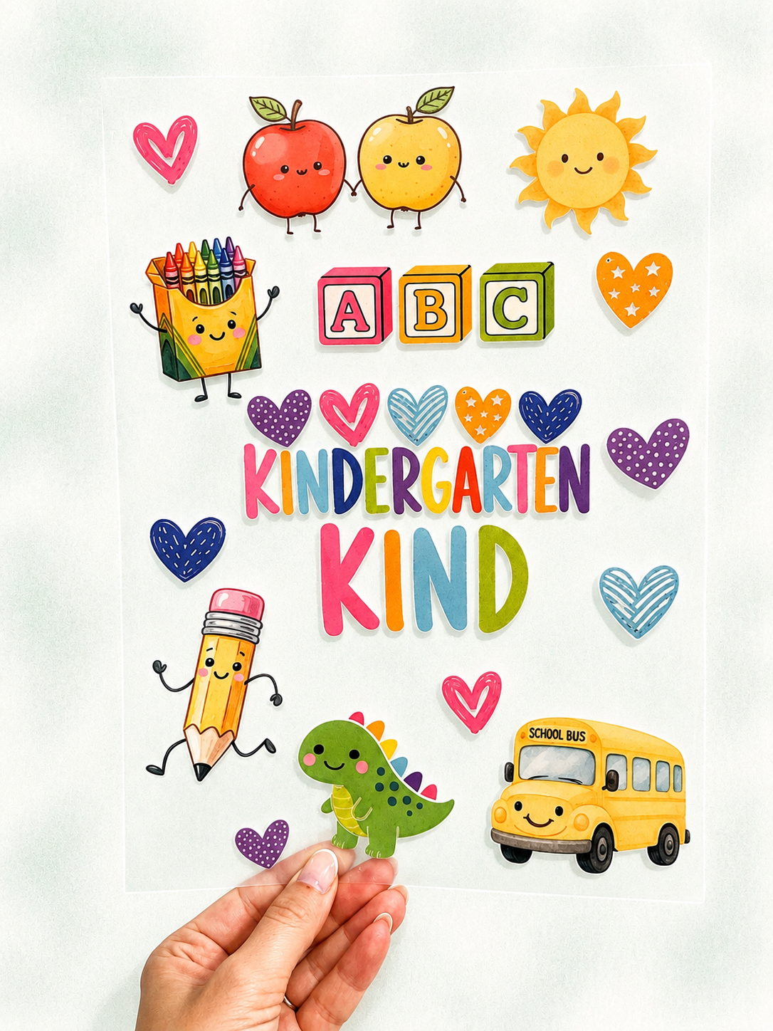 Bügelbild Kindergartenkind SET