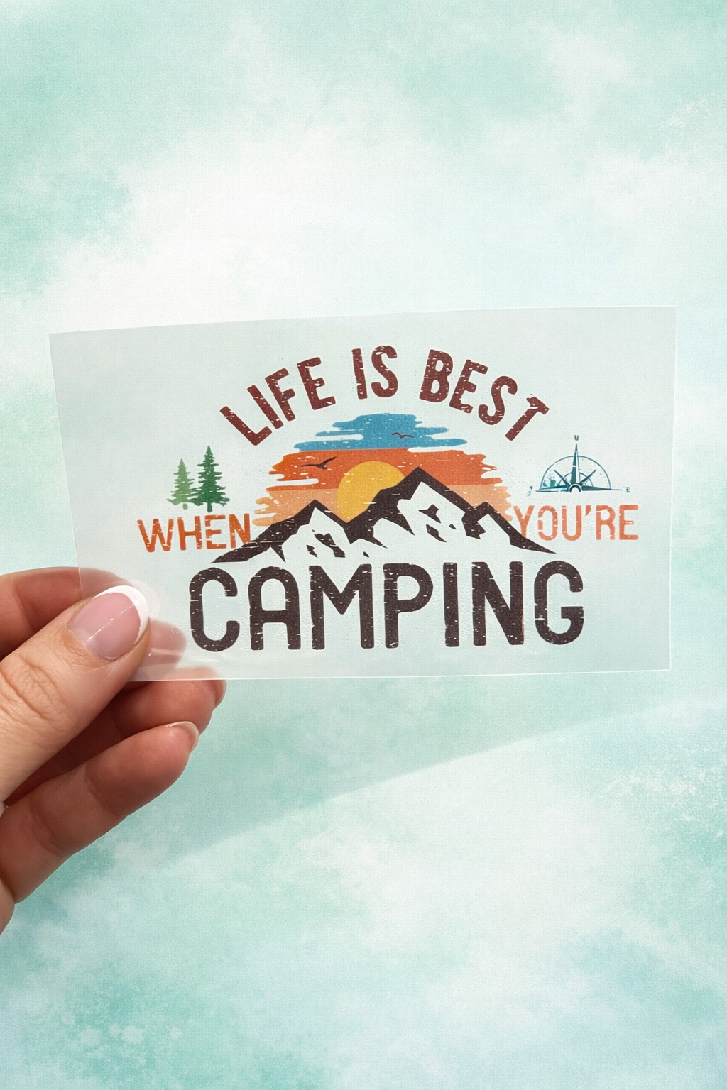 Bügelbild Camping