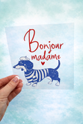Bügelbild Bonjour madame