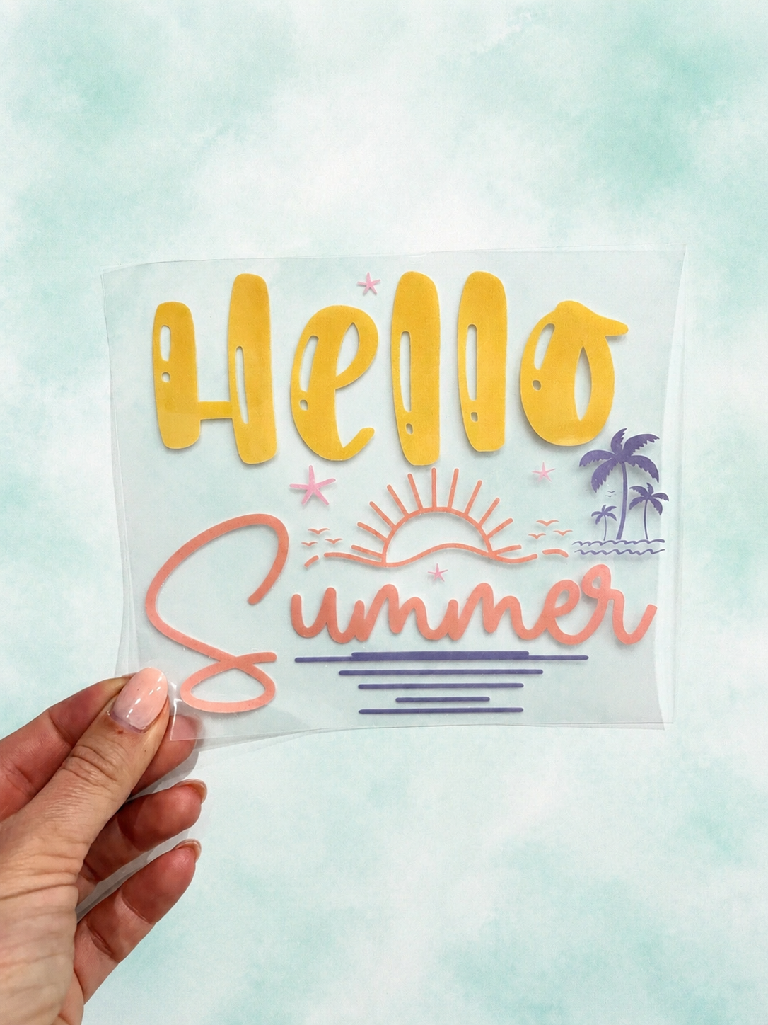 Bügelbild Hello Summer
