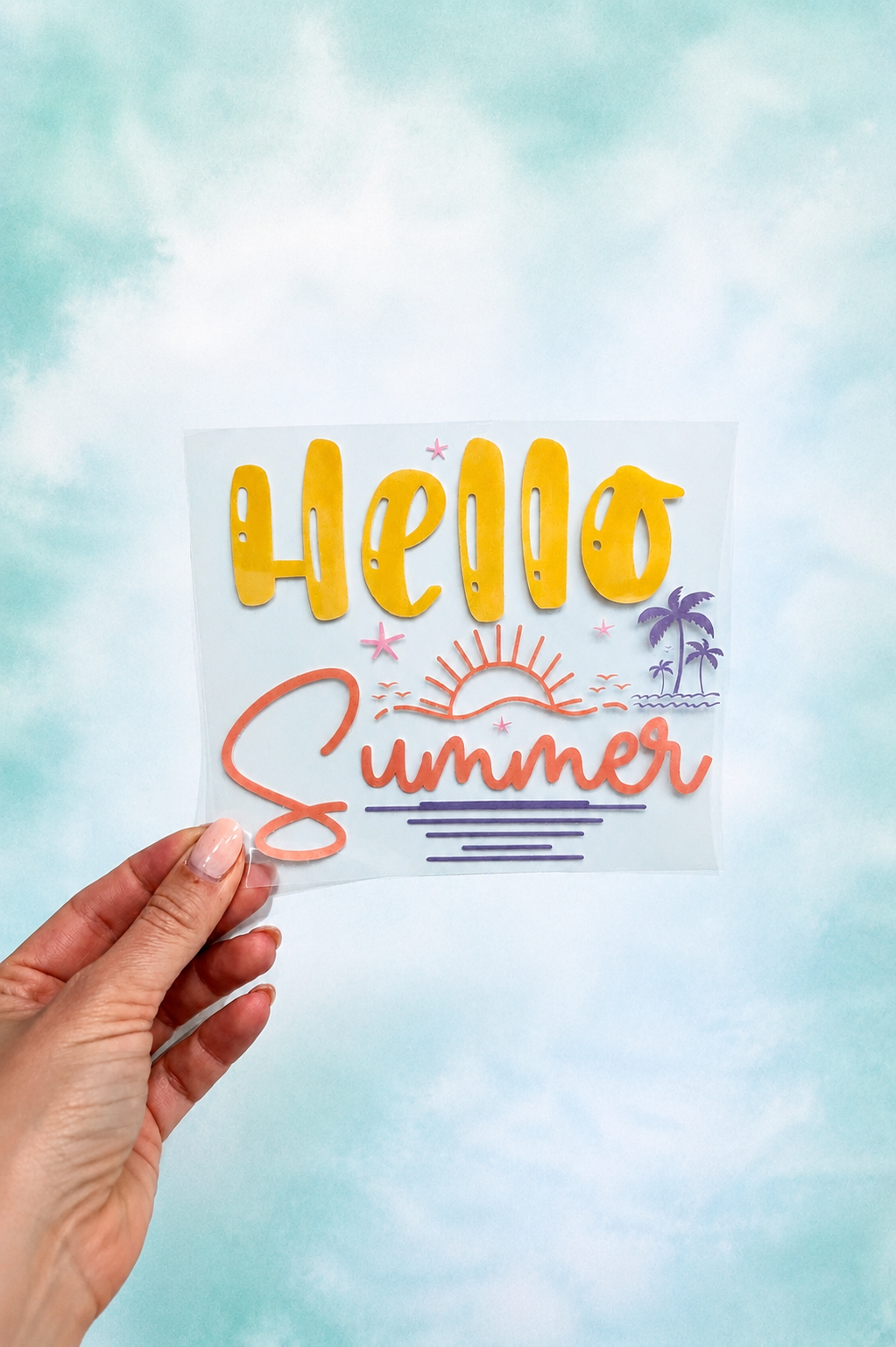 Bügelbild Hello Summer