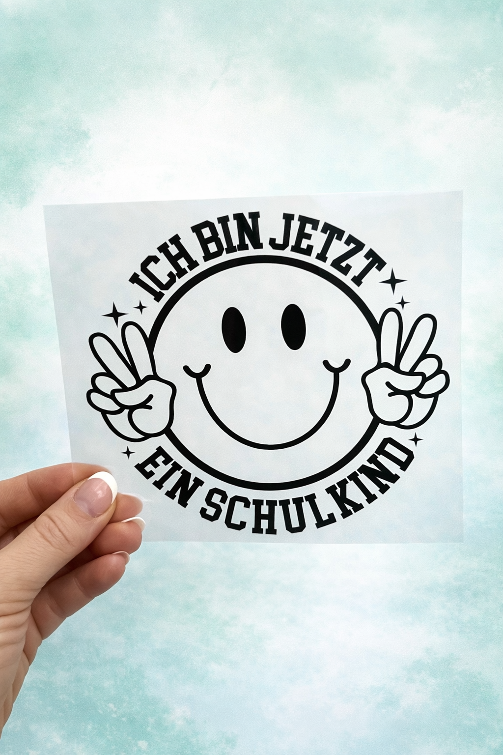 Bügelbild Ich bin jetzt ein Schulkind