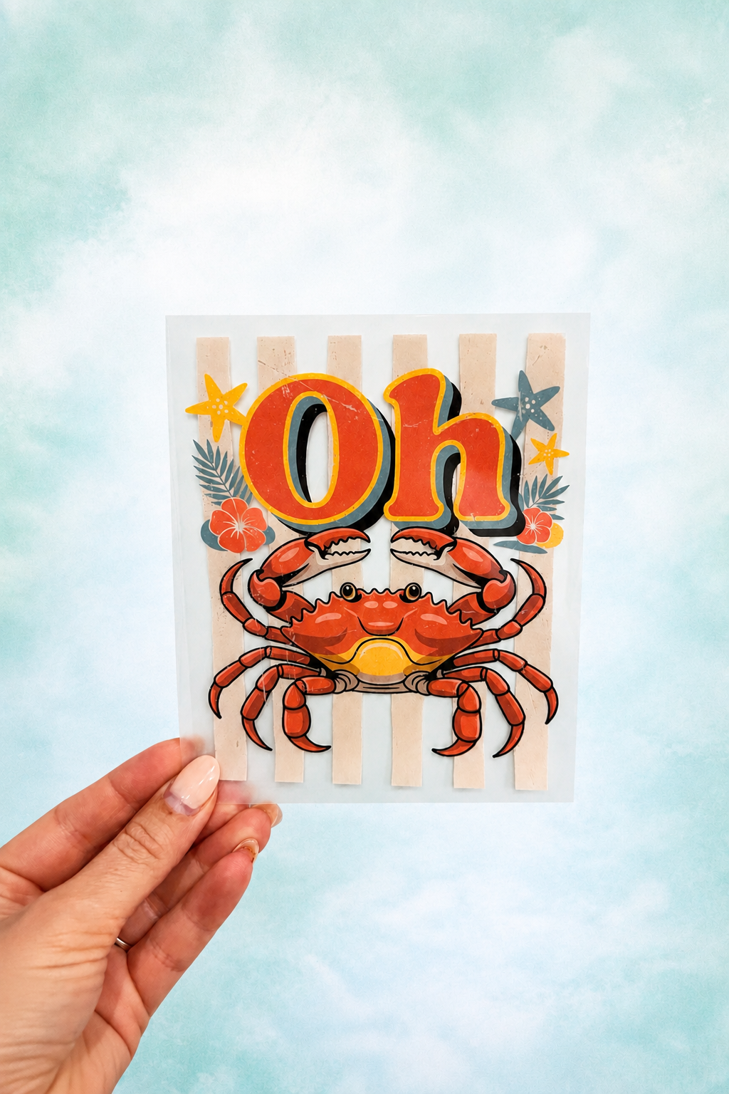 Bügelbild Oh Crab