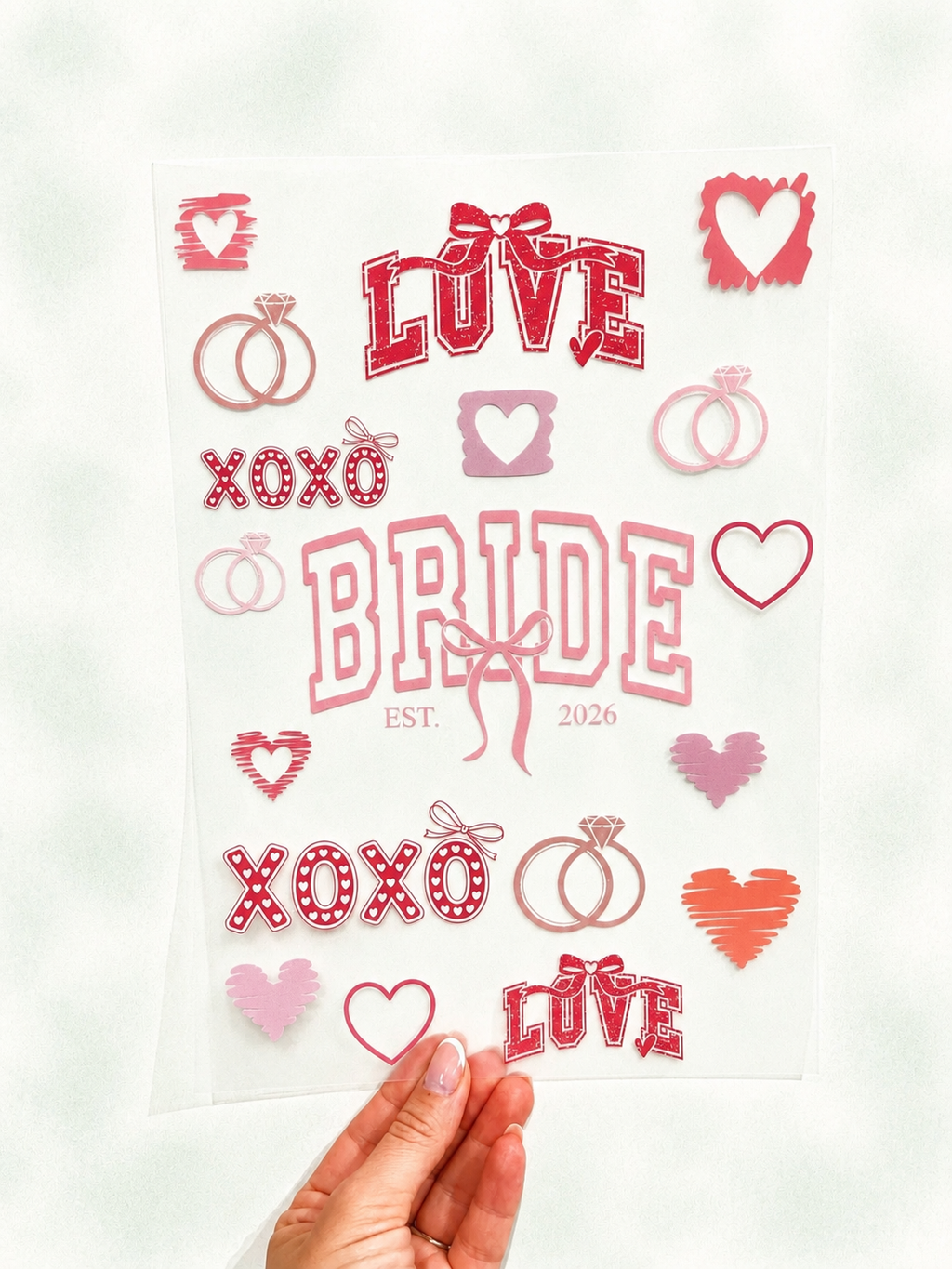 Bügelbild Hochzeit SET