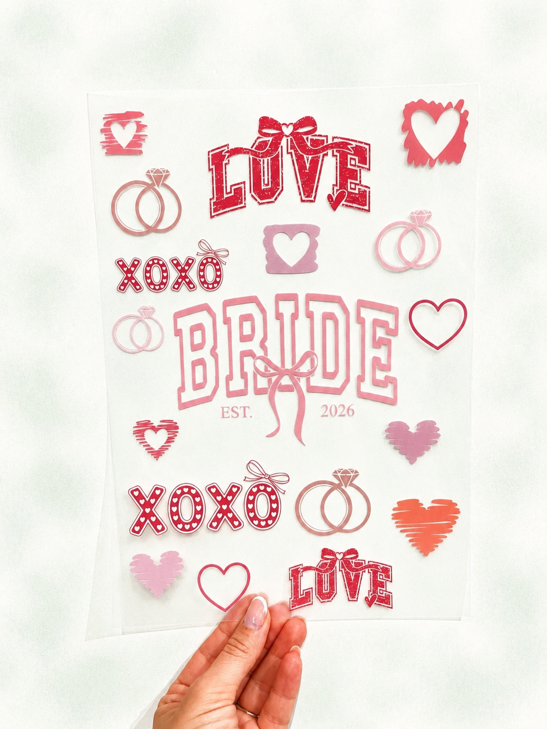 Bügelbild Hochzeit SET