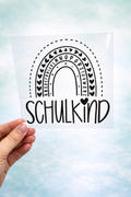 Bügelbild Schulkind - Regenbogen