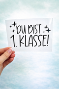 Bügelbild du bist 1.Klasse