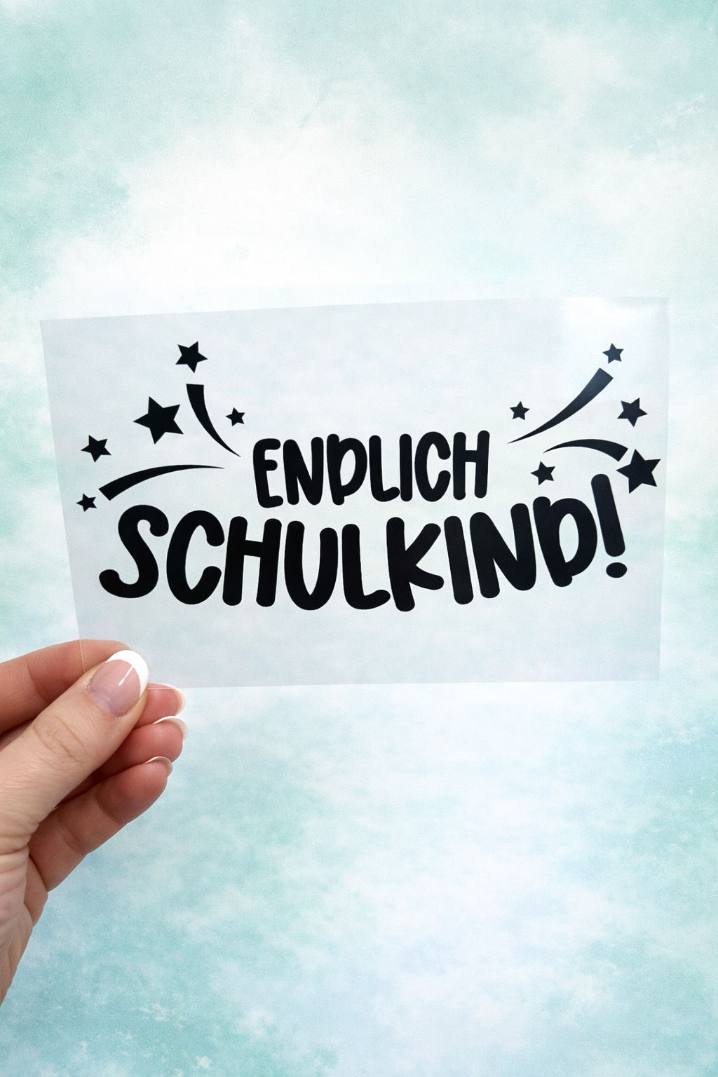 Bügelbild Endlich SCHULKIND