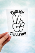Bügelbild Endlich Schulkind 2.0
