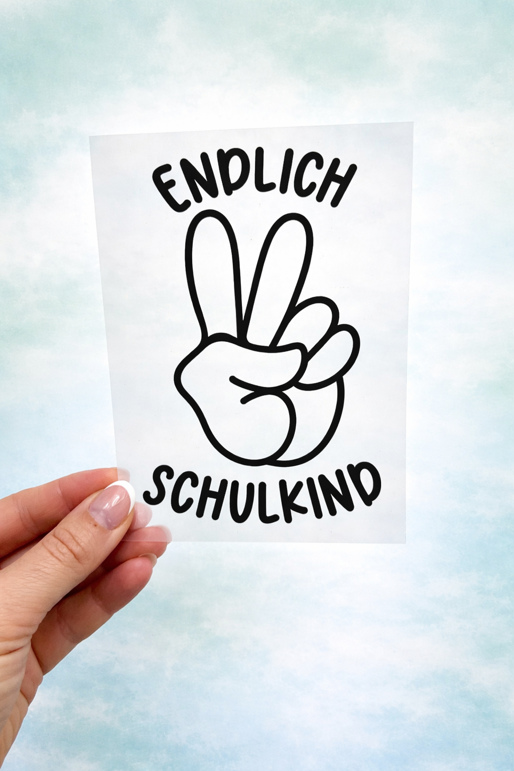 Bügelbild Endlich Schulkind 2.0