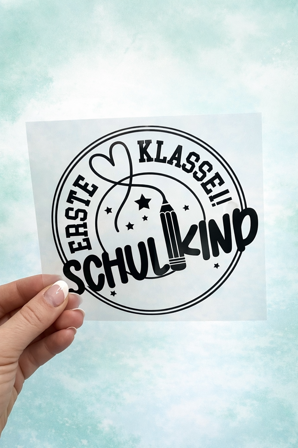Bügelbild Erste Klasse! Schulkind