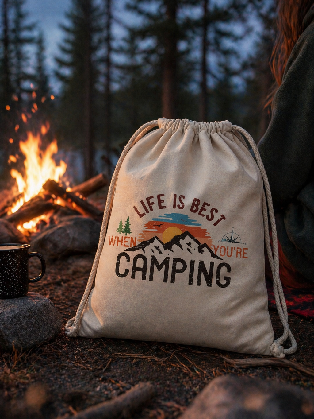 Bügelbild Camping