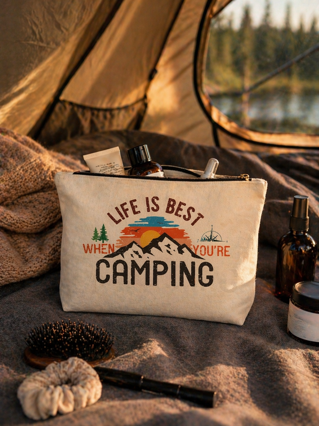 Bügelbild Camping