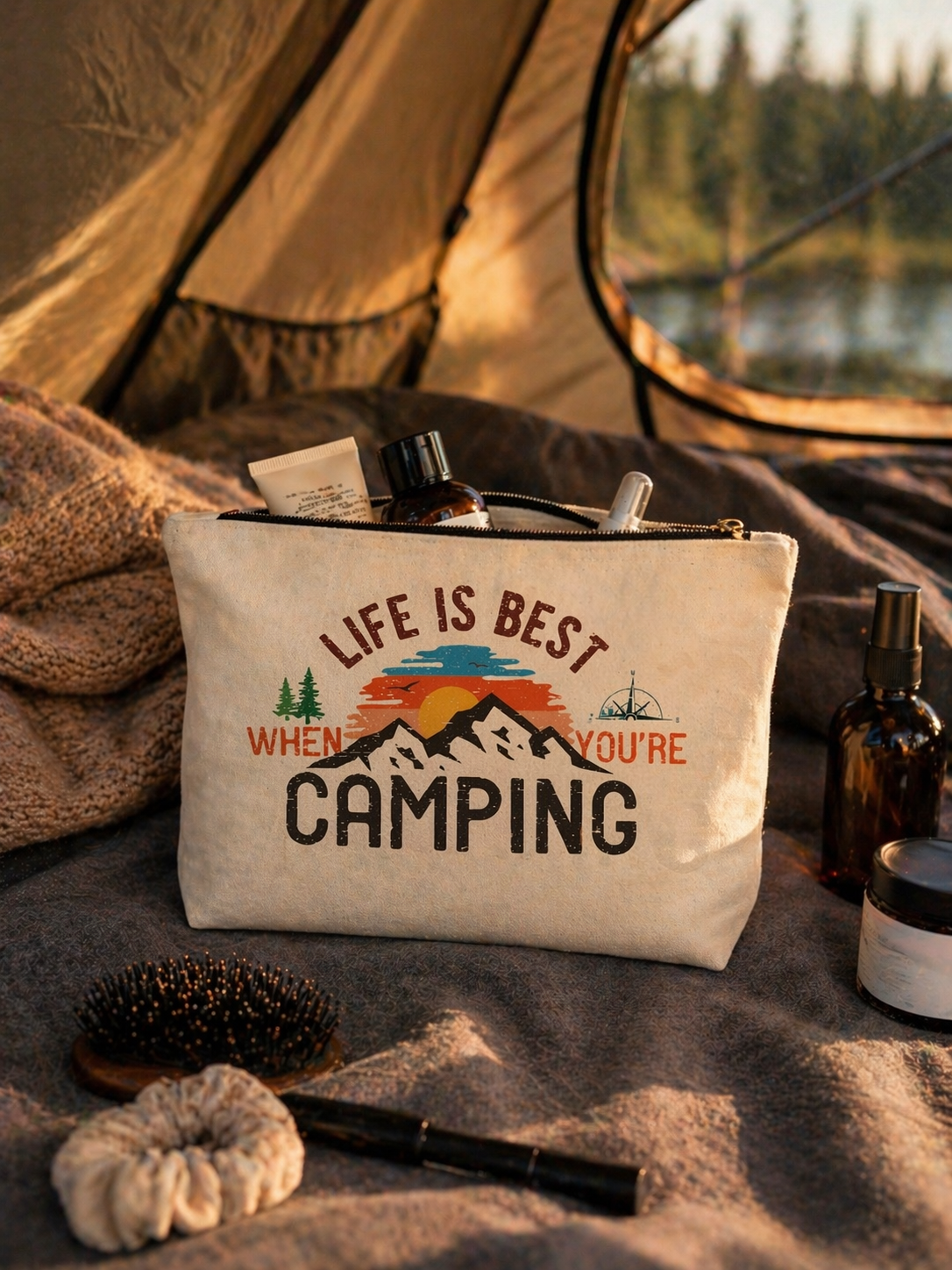 Bügelbild Camping