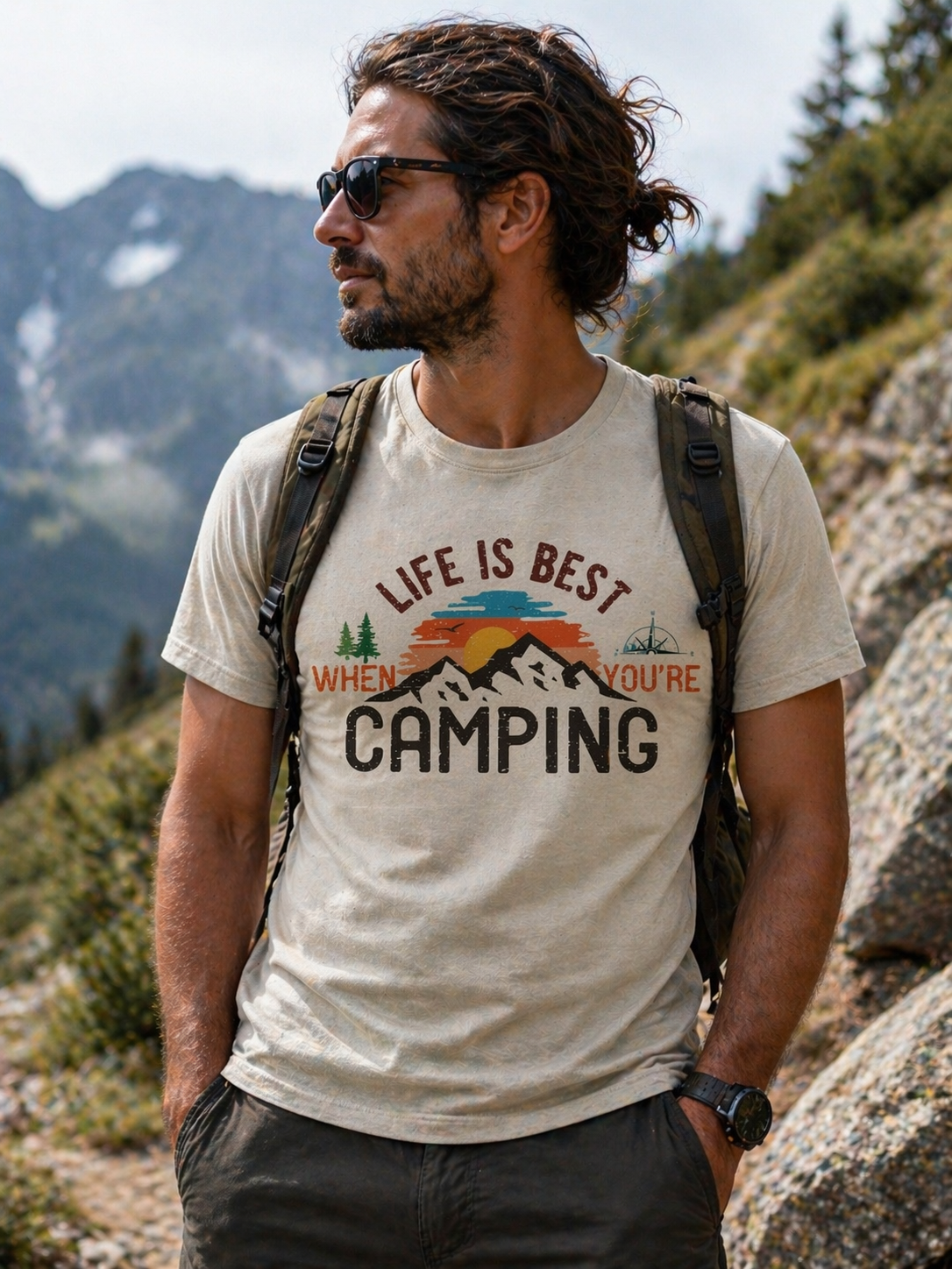 Bügelbild Camping
