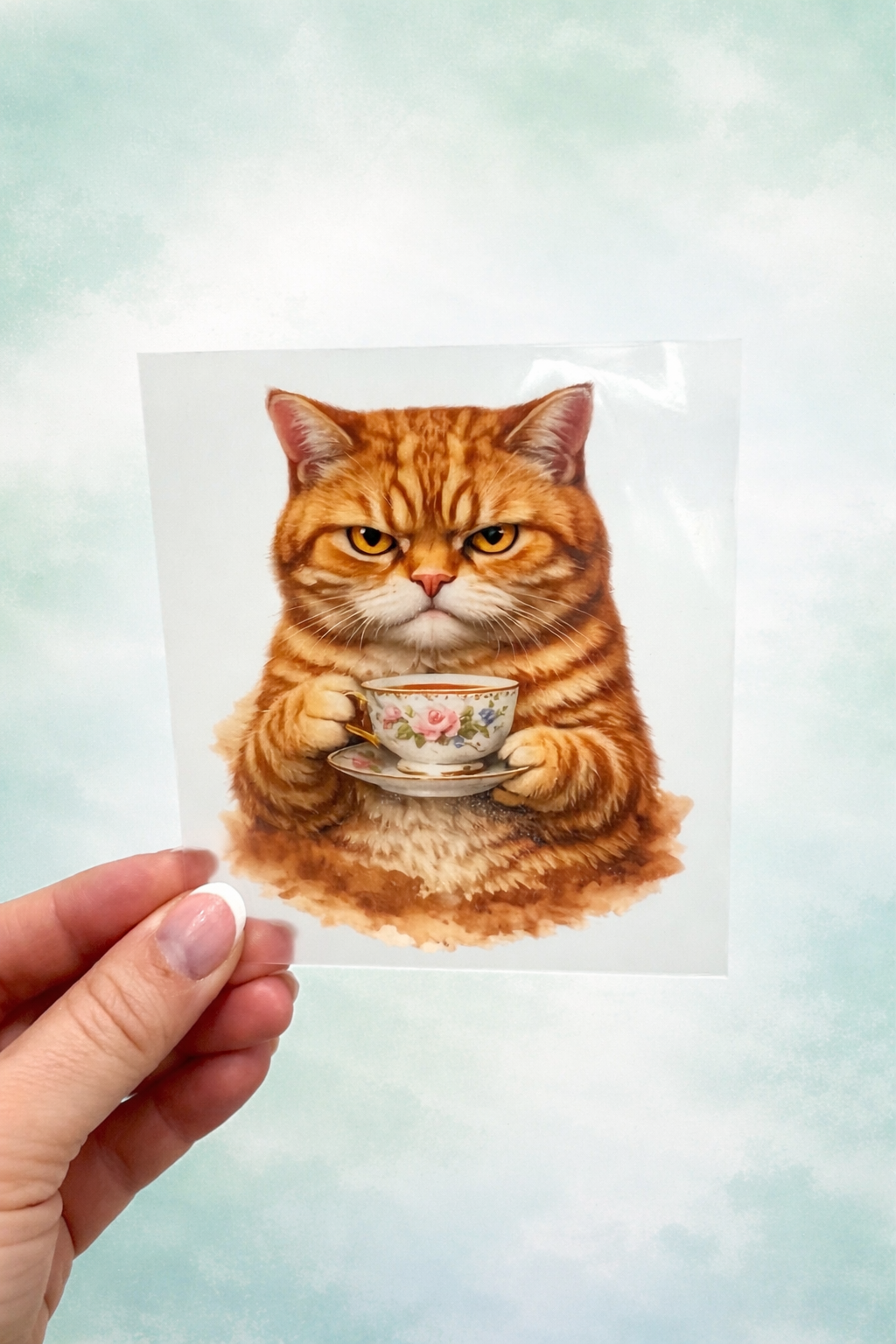 Bügelbild Crumpy Cat Nr. 1