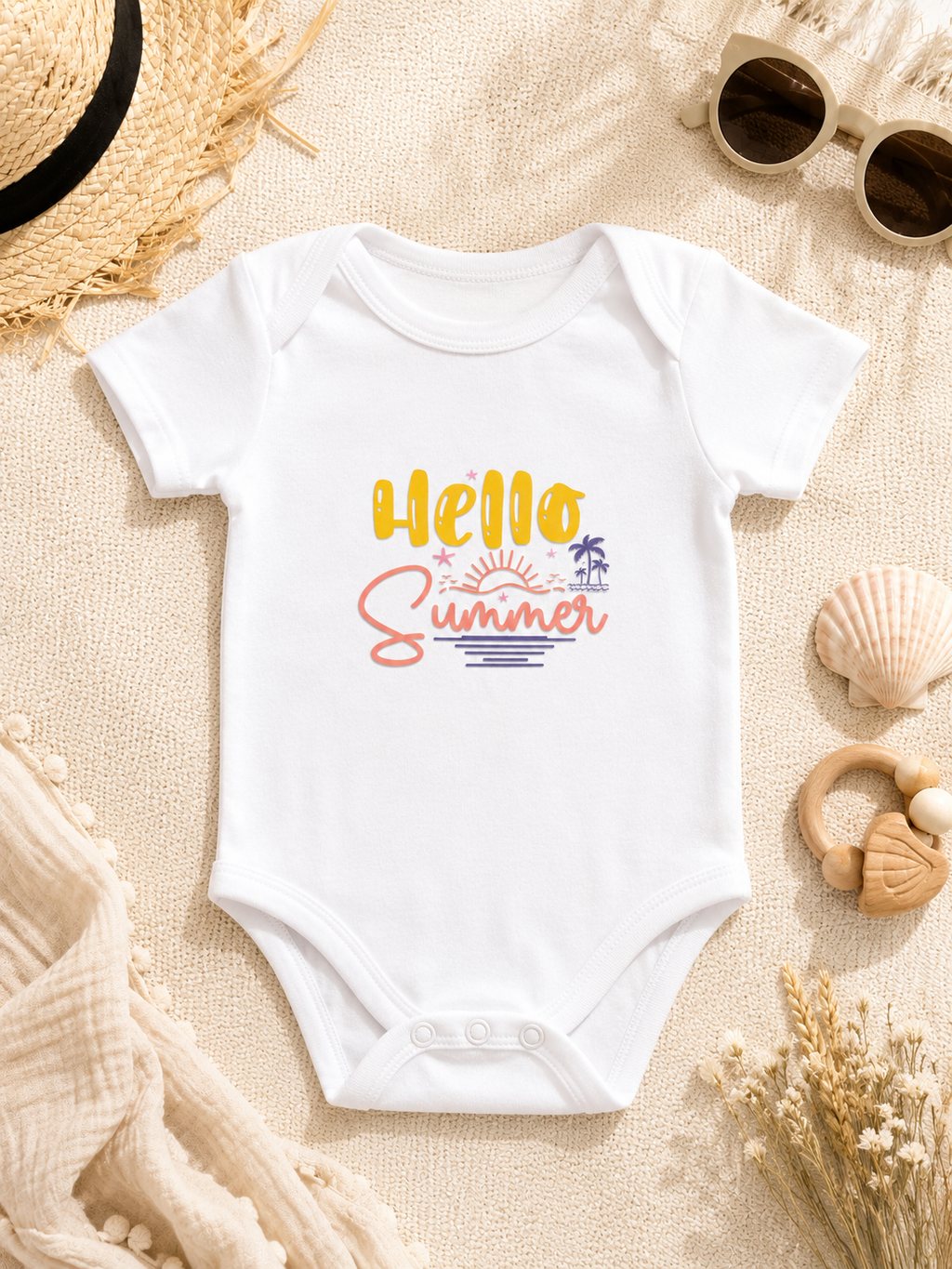 Bügelbild Hello Summer