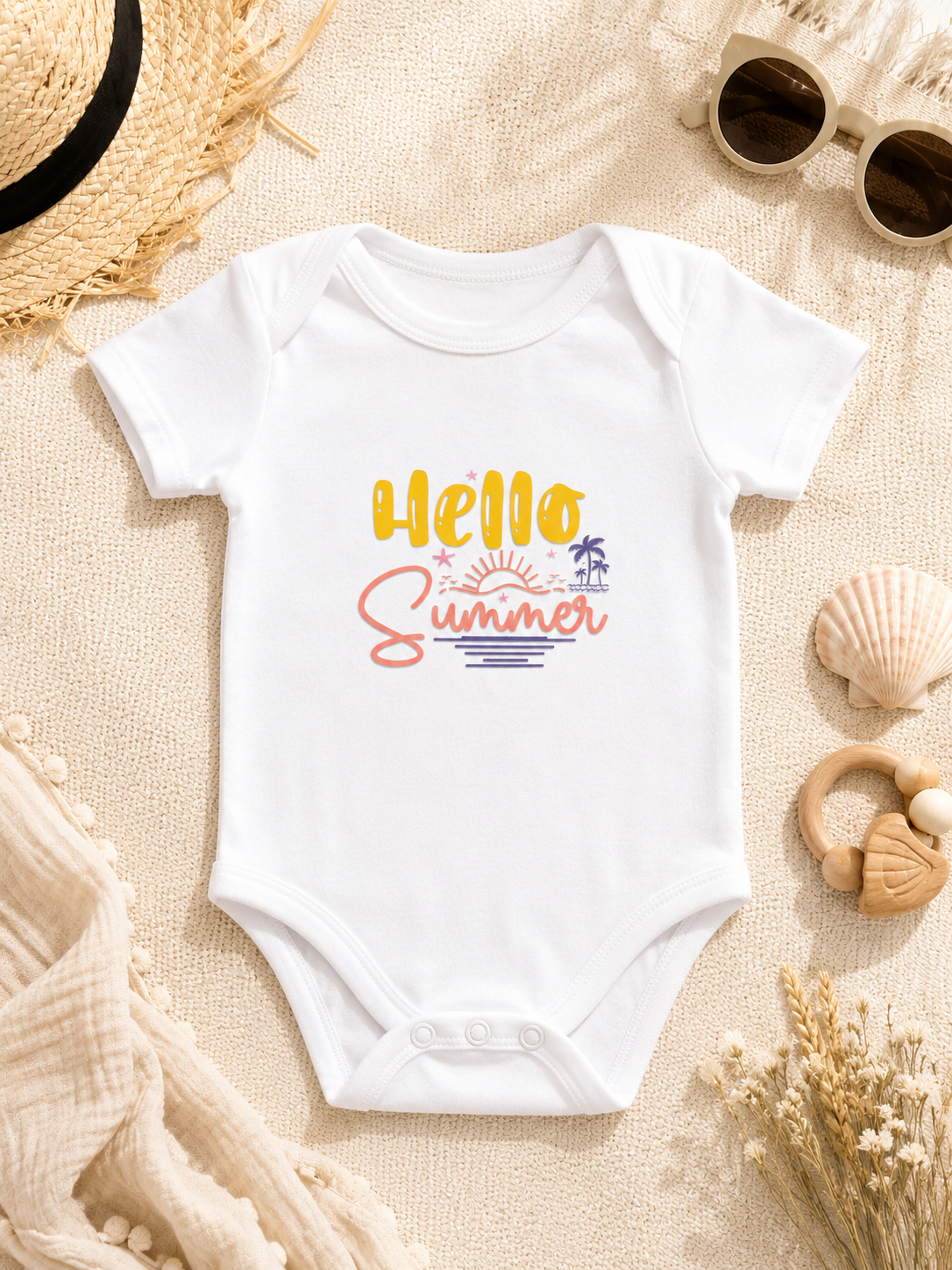 Bügelbild Hello Summer