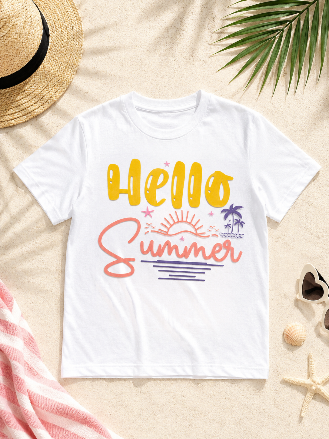 Bügelbild Hello Summer
