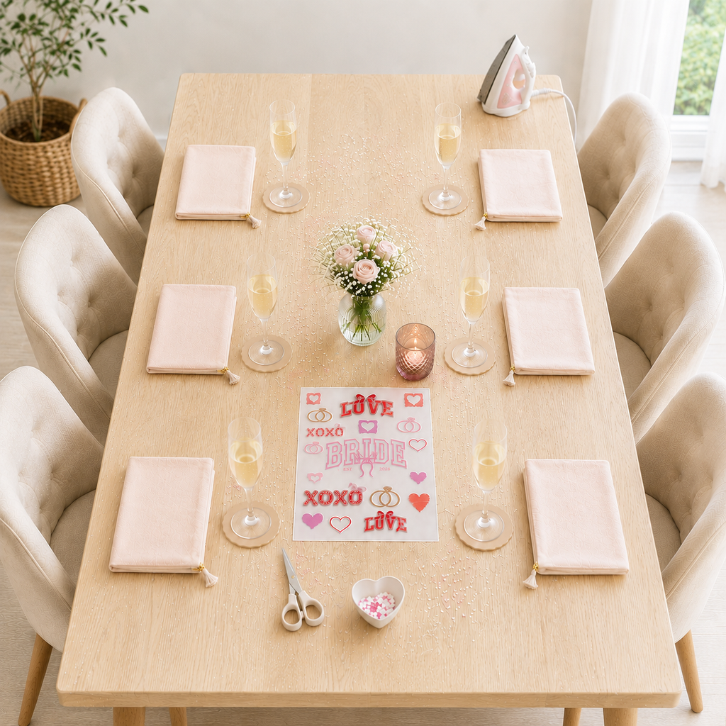 Bügelbild Hochzeit SET