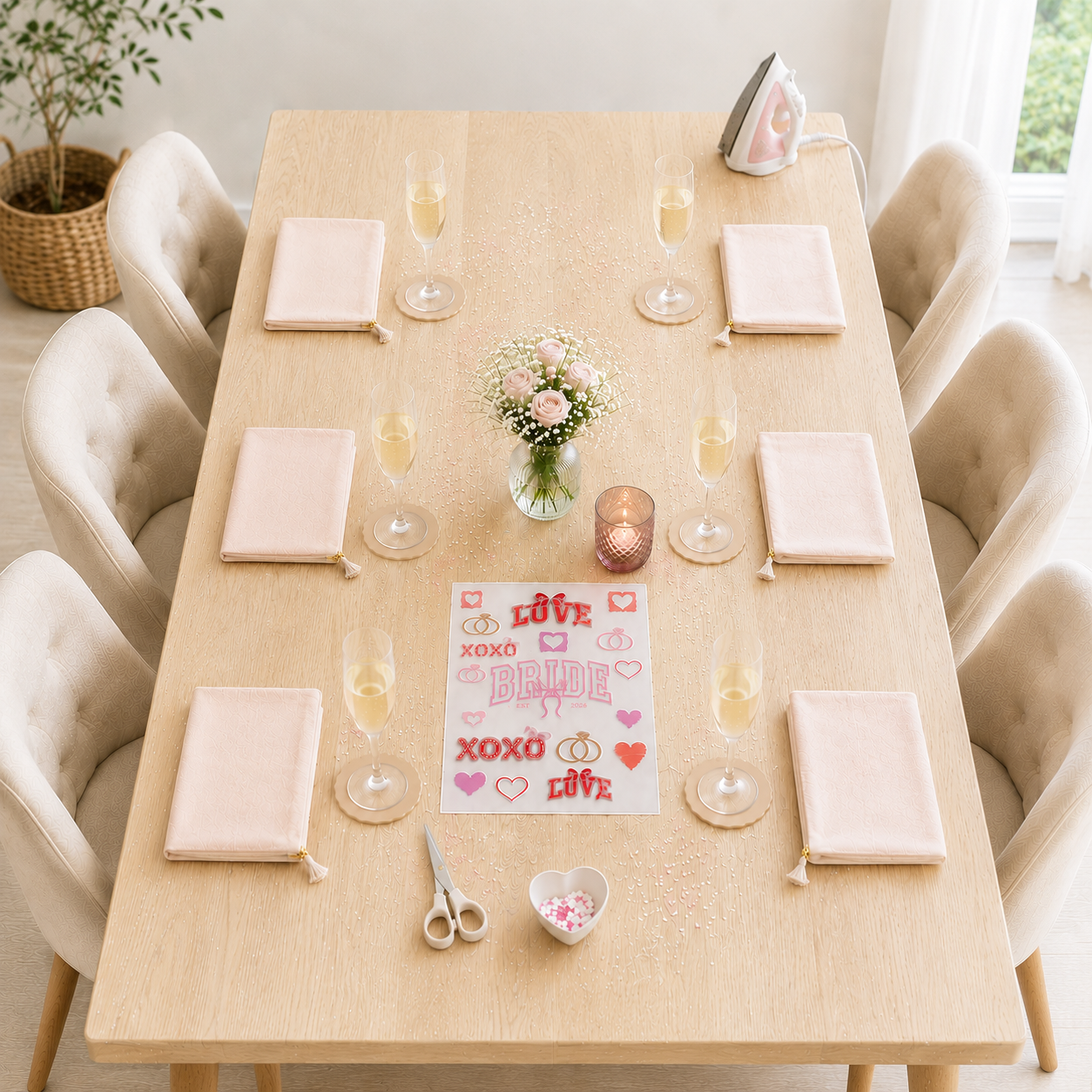 Bügelbild Hochzeit SET