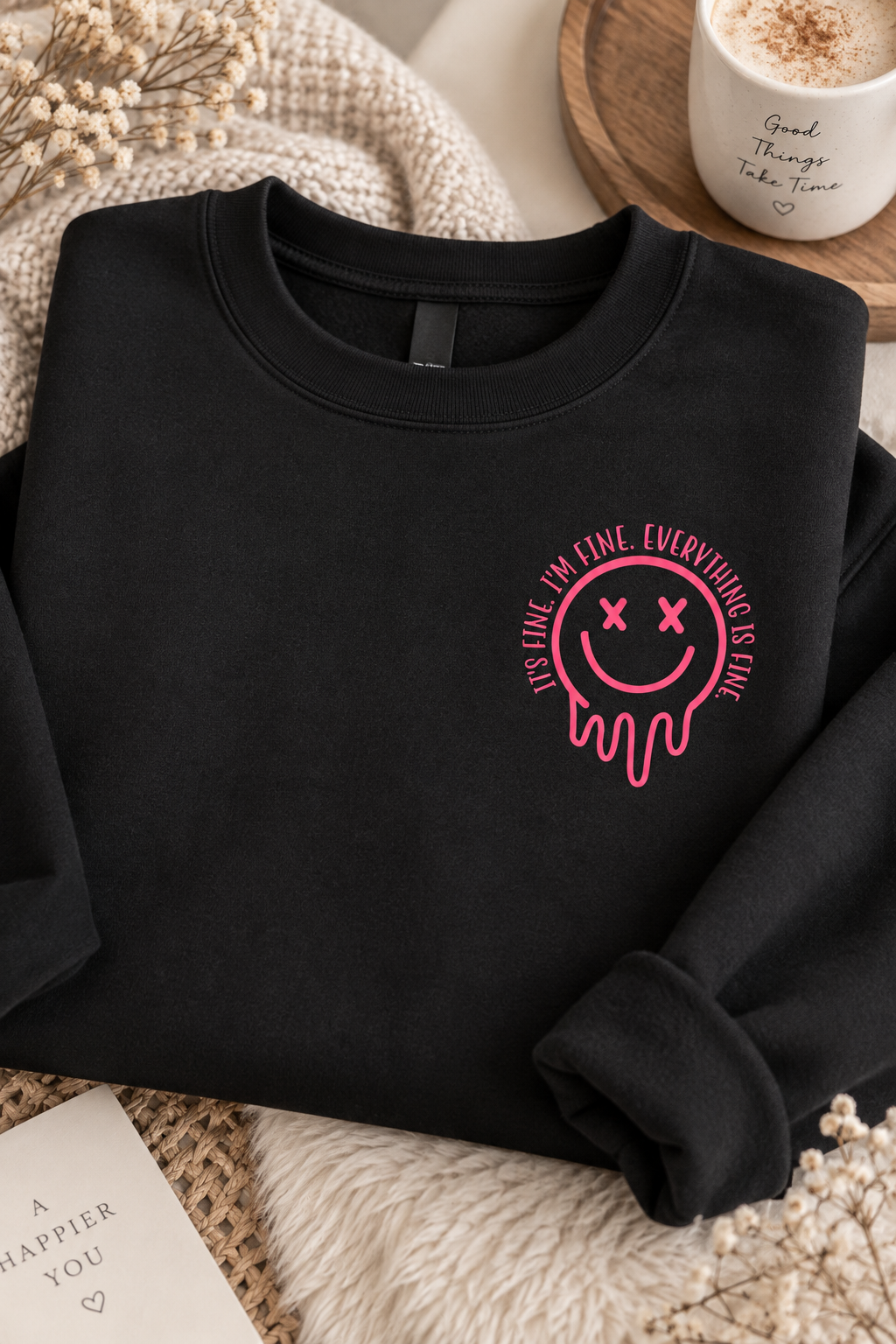 Bügelbild It's fine Smiley