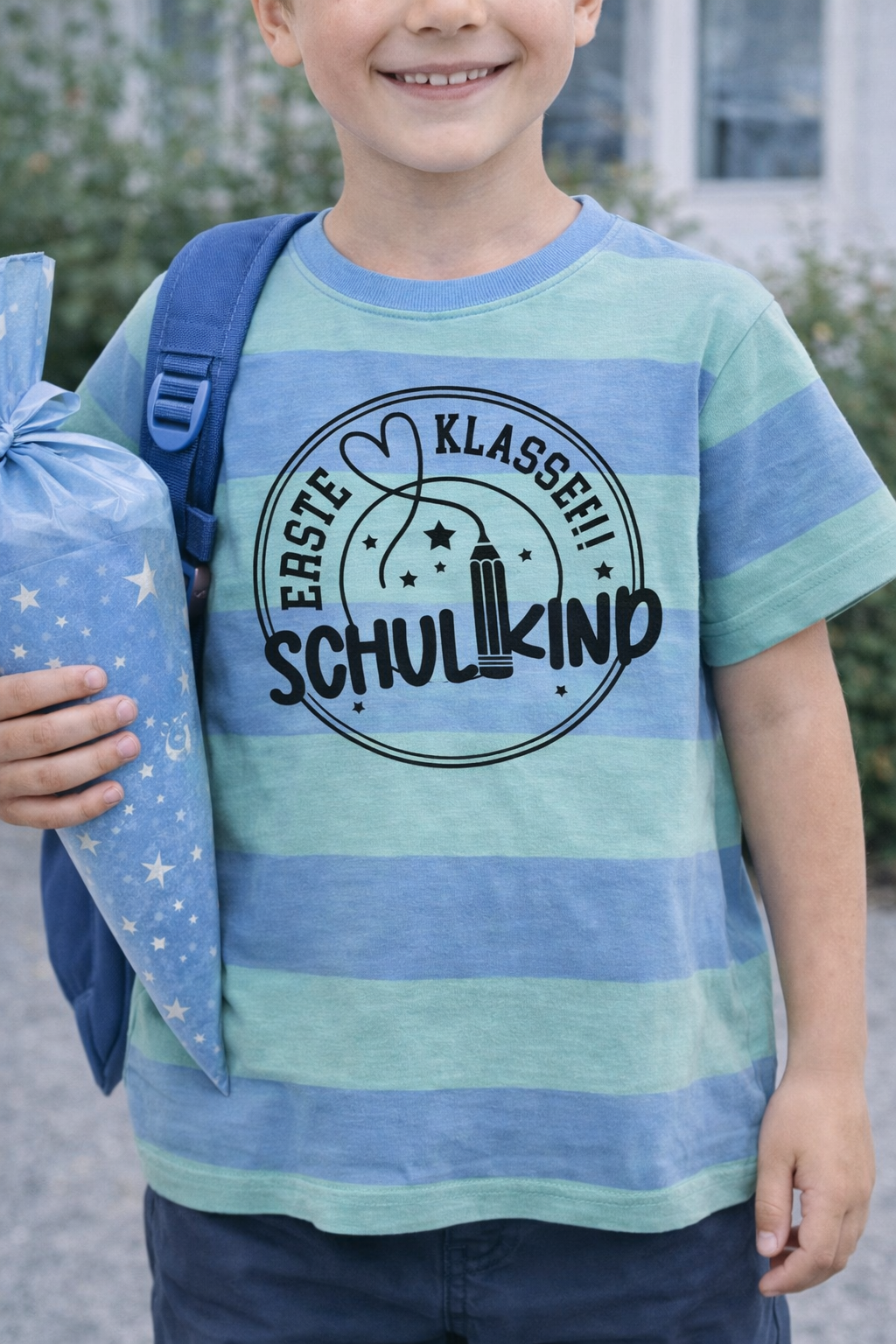 Bügelbild Erste Klasse! Schulkind