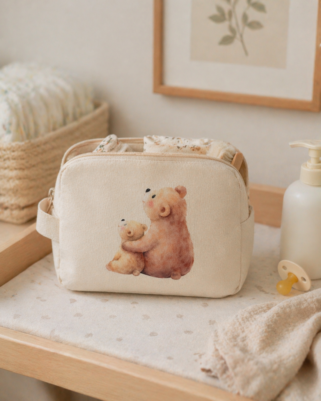 Bügelbild Mama & Baby Bär