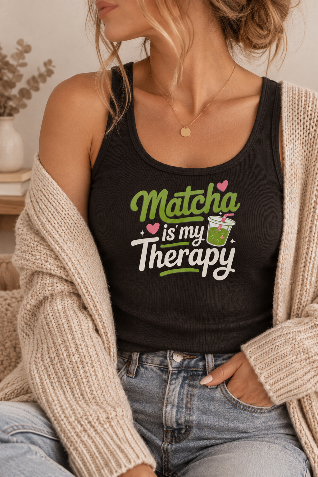Bügelbild Matcha is my Therapy