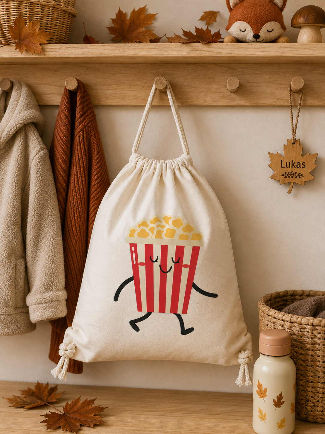 Bügelbild Popcorn